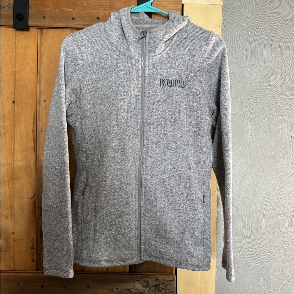 KUIU Base Camp Full Zip Fleece Hoodie | Gray | Size M